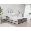 Designová postel IKAROS DOUBLE 140 x 200 cm bílá/dub lanýž do světlého interiéru