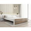 Postel IKAROS DOUBLE 140 x 200 cm bílá/dub sonoma do moderní ložnice