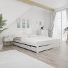 Designová postel IKAROS DOUBLE 160 x 200 cm bílá do světlého interiéru