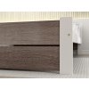 Stylová postel IKAROS DOUBLE 160 x 200 cm bílá/dub lanýž do světlého interiéru