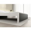 Designová postel IKAROS 140 x 200 cm antracit/bílá s pevnou konstrukcí