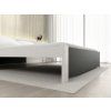 Designová postel IKAROS 160 x 200 cm antracit/bílá s pevnou konstrukcí
