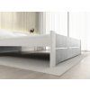 Postel IKAROS DOUBLE 140 x 200 cm, beton/bílá v minimalistickém provedení