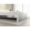 Postel IKAROS DOUBLE 160 x 200 cm, beton/bílá v kontrastním moderním stylu