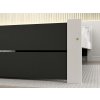 Ikaros double 0Moderní postel IKAROS DOUBLE 160 x 200 cm, antracit/bílá s elegantním kontrastem2 antracit oprava