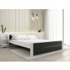 Prostorná postel IKAROS DOUBLE 160 x 200 cm, antracit/bílá pro pohodlný spánek