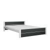 Stylová postel IKAROS DOUBLE 180x200 cm v kombinaci antracit a bílá