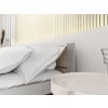 Manželská postel IKAROS DOUBLE 180 x 200 cm dub sonoma/šedá s pevným rámem