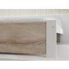 Designová postel IKAROS 80 x 200 cm bílá/dub sonoma s pevnou konstrukcí