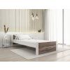 Stylová postel IKAROS DOUBLE 80 x 200 cm bílá/dub lanýž s pevnou konstrukcí