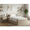 Moderní postel SOFIA 90 x 200 cm dub sonoma s přírodním dekorem