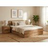Stylová postel SOFIA 160x200 dub artisan s čelem