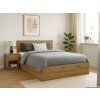 Postel SOFIA 180x200 dub artisan s pevným rámem a úložným místem