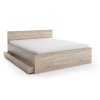 Minimalistická postel ELISA 120 x 200 cm dub sonoma s přírodním dekorem