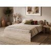 Designová postel ELISA 180 x 200 cm dub sonoma v přírodním stylu
