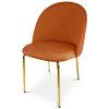 Sametová jídelní židle INCA VELVET terakotová v elegantním designu