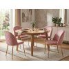 Elegantní jídelní židle INCA VELVET růžová do moderní jídelny