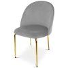 Sametová jídelní židle INCA VELVET světle šedá v elegantním designu