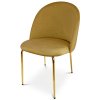 Sametová jídelní židle INCA VELVET hořčicová v elegantním designu