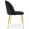 Designová jídelní židle INCA VELVET černá se sametovým potahem