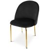 Sametová jídelní židle INCA VELVET černá v elegantním designu