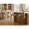 Designová barová židle POZZA VELVET hnědá se sametovým potahem