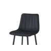 Designová barová židle POZZA VELVET černá se sametovým potahem