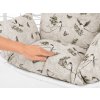 Designové závěsné křeslo KOKON bílé se stojanem a vzorovaným polštářem