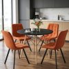 Terakotová jídelní židle CIEZA VELVET s moderním designem
