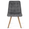 Tmavě šedá jídelní židle CIEZA VELVET s moderním designem