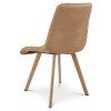 Hnědá jídelní židle CIEZA VELVET s moderním designem