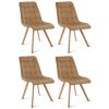 Jídelní židle CIEZA VELVET hnědá pro moderní interiér