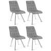 Moderní velvet jídelní židle CIEZA světle šedá do domácnosti