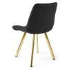 Moderní černá jídelní židle SORIA VELVET ve glamour stylu