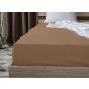 Jersey prostěradlo EXCLUSIVE hnědé 90 x 200 cm na jednolůžko s napínací gumou