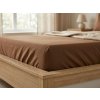 Hebké Jersey prostěradlo EXCLUSIVE hnědé 200 x 220 cm pro komfortní spánek