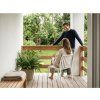 Zahradní posezení TREGO ISLAND bílé – set 2 židlí a kulatého stolu