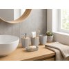 Moderní koupelnový set NATUREO 6 ks, bambus/šedá v přírodním designu