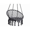 Elegantní tmavě šedé závěsné křeslo KOLUMBIA s barevným polštářem do exteriéru
