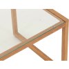 Stylový kovový konferenční stolek NATURELE 90x50 cm se skleněnou deskou