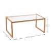Minimalistický konferenční stolek NATURELE se skleněnou deskou 90x50 cm