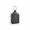 LED dekorace lucerna COZY WARM 55x30 cm, černá pro zimní pohodu domova