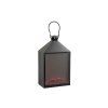 LED dekorace lucerna COZY WARM 55x30 cm, černá s realistickým efektem plamenů