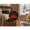 Elegantní LED dekorace kulatý krb COZY WARM 35x34,5 cm, černý do moderního interiéru