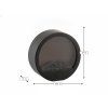 LED dekorace kulatý krb COZY WARM 35x34,5 cm, černý jako designový bytový doplněk
