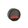 LED dekorace kulatý krb COZY WARM 35x34,5 cm, černý s realistickým efektem plamenů