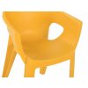 Jídelní židle IVY, žlutá s ergonomickým sedákem a područkami