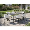 Designová jídelní židle AMALIA RONDO, bílá s ergonomickým sedákem pro jídelnu, balkon i venkovní posezení