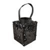 Lucerna s flitry LOFTY GLAM 20 cm černá s elegantním třpytivým designem