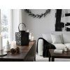 Dekorační lucerna LOFTY GLAM 27 cm černá s lesklými flitry